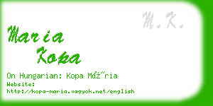 maria kopa business card